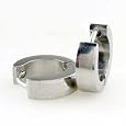 Pure Stainless Steel Mens Hoop Earrings