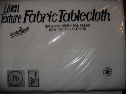 Linen Texture Fabric Tablecloth with Scotchguard
