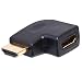 Right Angle HDMI Port Saver Adapter, Vertical Flat Left