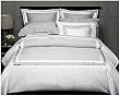 Pinzon Hotel Banded Egyptian Cotton Sateen Full/Queen Duvet, Silver Grey