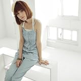 オールインワン サロペット 胸フリル付き【ブルー】