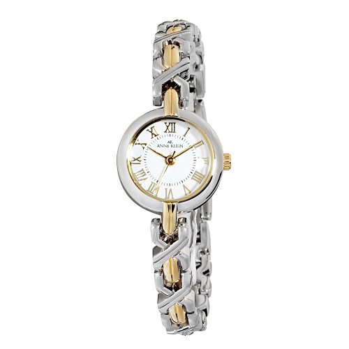 AK Anne Klein Women's 109239WTTT Two-Tone "XO" Link Dress Watch,AK Anne Klein,109239WTTT,B003B0U9R0
