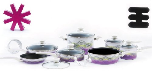 Metalac Zestik 13 Piece Porcelain on Steel Cookware by Karim 