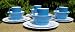 BC Melamingeschirr Deluxe Blau-Weiß 16 - Teilig