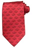 University of Arkansas Razorbacks 1 Tone Necktie (Maroon)