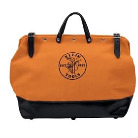 Klein Tools - Multi-Pocket 20 Canvas Tool Bag With Vinyl Bottom - Orange by