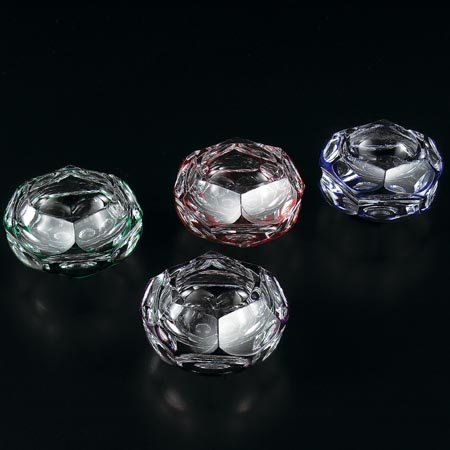 SET OF 4CRYSTAL SALT ASSORTED COLORS