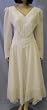 Fringed Hanky Hem Western Wedding Gown, Natural, Size 12, Sold As Is