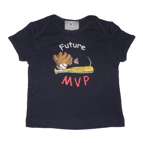 Infant / Baby MLB Cleveland Indians My First Tee T-Shirt - Dark Blue (Size: 18)