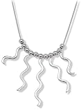 Zigzag Necklace with Diamond Blast Finish