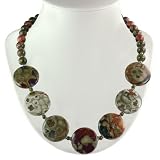 Handmade Unakite Jasper Necklace