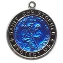 St. Christopher Surf Medal - Large Royal Blue/Black