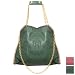 Womens PU Leather Large Tote Shopper Slouch Chain Stitch Detailing Edging Straps Handle Magnetic Fastening Bag Handbag Purse
