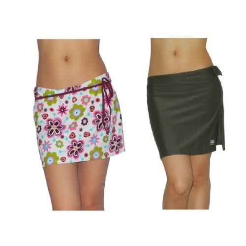 2 PACK SET: Ladies Soft Mini Swim Skirt & Swimwear Cover-up - Swim Bottom - Mixed Brands - Quick Dry