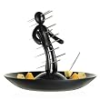The Ex Skewer Set with Unique Black Holder and Tray Designed By Raffaele Iannello