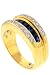 Jewelry : 18K Yellow Gold diamond and Sapphire Ring