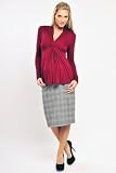The Rayon Jersey Shirred Knot Front V-Neck Top