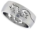 Surgical Steel 5/16" (8mm) Dome Band with Dragon Cut-Out