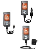 Deluxe Kit for the Sony Ericsson w580i includes a USB cable with Car and Wall Charger - Gomadic Brand w/ TipExchange Technology