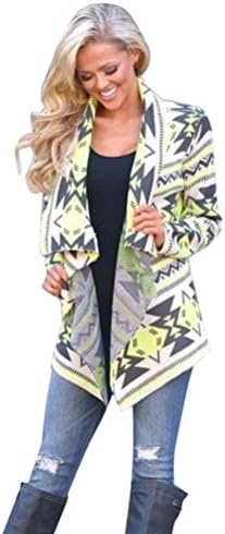 OVERMAL Women Floral Printed Irregular Shawl Kimono Cardigan Tops Cover Up Blouse (S, Yellow)
