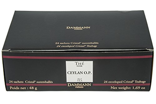 DAMMANN FRERES Ceylon OP Black Tea, 24 Cristal Teabags