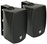 from HQP HQP VDSMB14BK 100W Weatherproof Outdoor Music Speakers - Pair