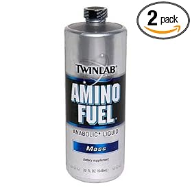 TwinLab Amino Fuel Anabolic Liquid Amino Acids, Mass, 32-Ounce Bottles (Pack of 2)