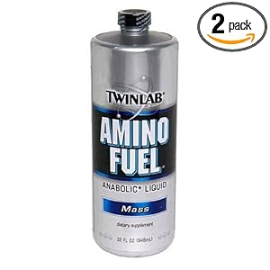 TwinLab Amino Fuel Anabolic Liquid Amino Acids, Mass, 32-Ounce Bottles (Pack of 2) by Twinlab