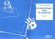 Schreibunterlagenblock f&uuml;r Linksh&auml;nder