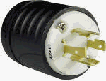 Pass & Seymour #L1420PCCV3 20A BLK/WHT 4Wire Plug