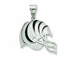 Sterling Silver Cincinnati Bengals Enameled Helmet Charm LIFETIME WARRANTY