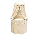 Elite Oval White Bassinet with Ecru Waffle Bedding