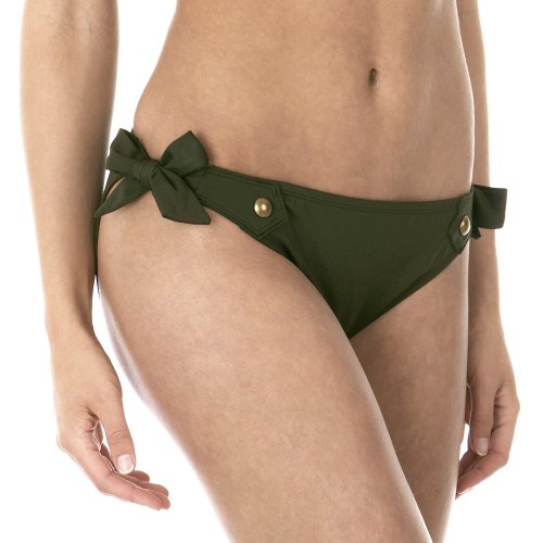 Mossimo Black: Studded Mock-Tie Swim Bottoms - Olive