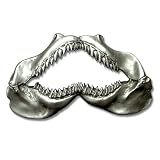 Jaws Shark Teeth Mouth Pewter Belt Buckle