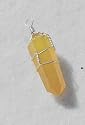 Silver Wire Wrapped Citrine Crystal Point Pendant