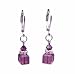 Earrings - E202 - Crystal Cube (Sm) - Amethyst (Purple)