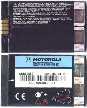 New Li-Ion 800mAh Standard Battery [OEM] SNN5705 for Motorola V60 / V60i / V60c / V60t / V60g / Nextel i90 / i90c / i95 / i95cl / i99cl / i88s / i85 / i85s / i60c / i50 / i50sx / i730 / i733 / i860 / i530 / 2004 NASCAR NEXTEL Cup Series Driver Phones / 2004 NASCAR NEXTEL Cup Series Phones