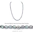 Single Strand 22 Inch 6-7mm Black Oval Shape Freshwater Cultured Pearl Necklace