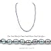 Single Strand 22 Inch 6-7mm Black Oval Shape Freshwater Cultured Pearl Necklace