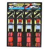 Keeper 5105 10' Cam Buckle Tie-Down, 300 lbs. WLL, 4 Pk, i-Pack