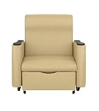 Medline Tranquility Sleeper Chair with Wood Arms – Grade 2 Fabric – Model MDRTRASWG2