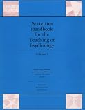 Activities Handbook for the Teaching of Psychology
