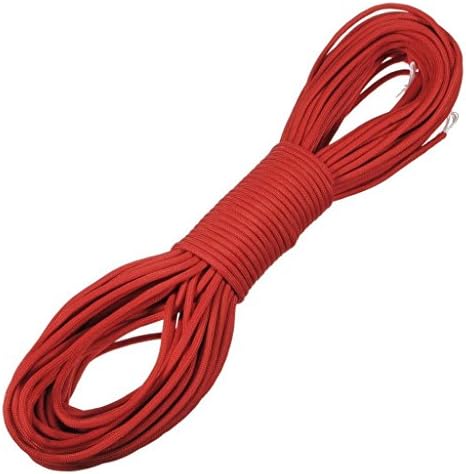 Henoda 200FT Paracord 550 7 Core Strand Nylon Desert Parachute Cord Red