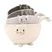 Cat Kitten Measuring Cups / Bowls for Baking, Black White Grey, Ceramic Cat Kitten Measuring Cups / Bowls for Baking, Black White Grey, Ceramic