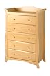 Aspen 5 Drawer chest In Natural Finish By Storkcraft Baby Furniture