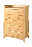 Aspen 5 Drawer chest In Natural Finish By Storkcraft Baby Furniture
