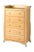 Aspen 5 Drawer chest In Natural Finish By Storkcraft Baby Furniture