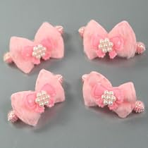 Pink / Toddler/ Girls Bow Spring Hair Clips (4118-1)