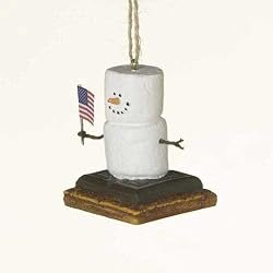 S'mores USA With Flag Patriotic Christmas Ornament