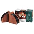 Rolodex 19351 Executive Woodline II Bookends, 10w x 4-1/2d x 6-1/8h, Cherry